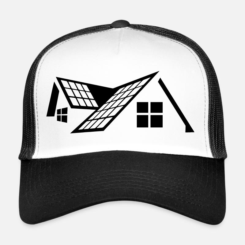 Toit de la maison avec panneaux solaires Casquette trucker 