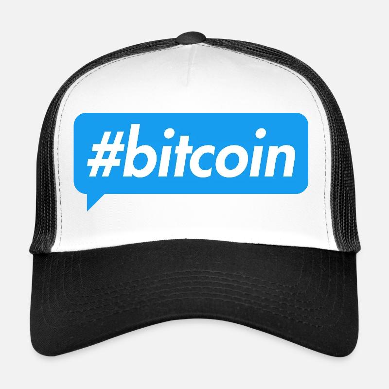 Bitcoin Blockchain Motivationsdesign - Trucker Cap - Weiß/Schwarz