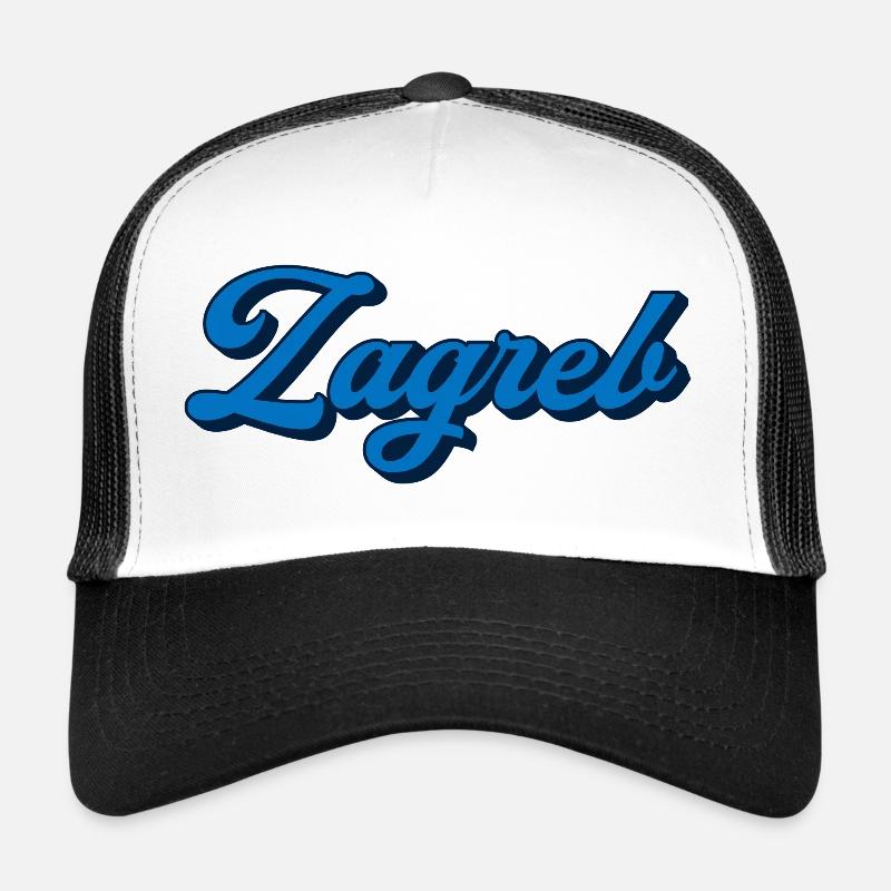 Zagreb Script Logo Style Trucker Cap