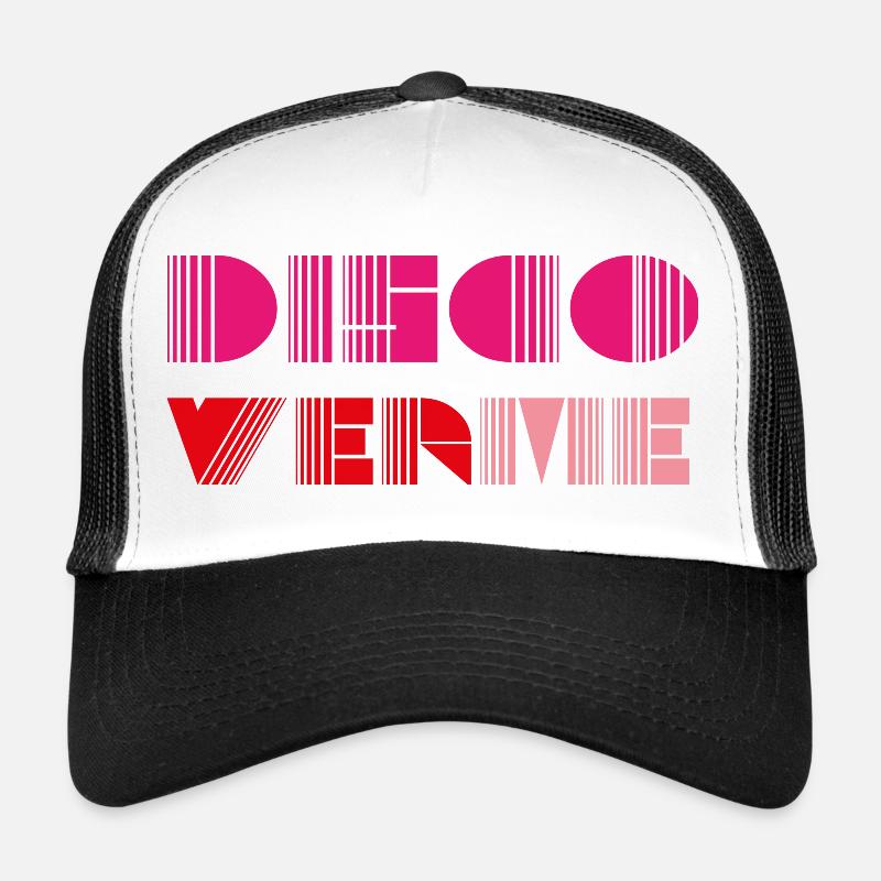 discover me - Geometrische Barcode Pink Typografie Trucker Cap