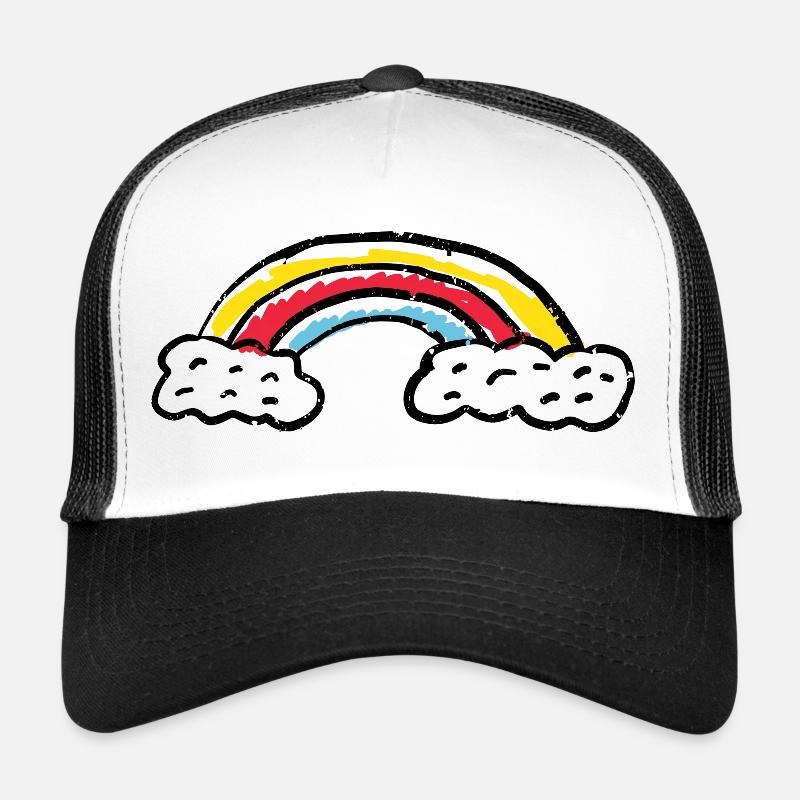 Rainbow Brush Arc Strokes Trucker Cap