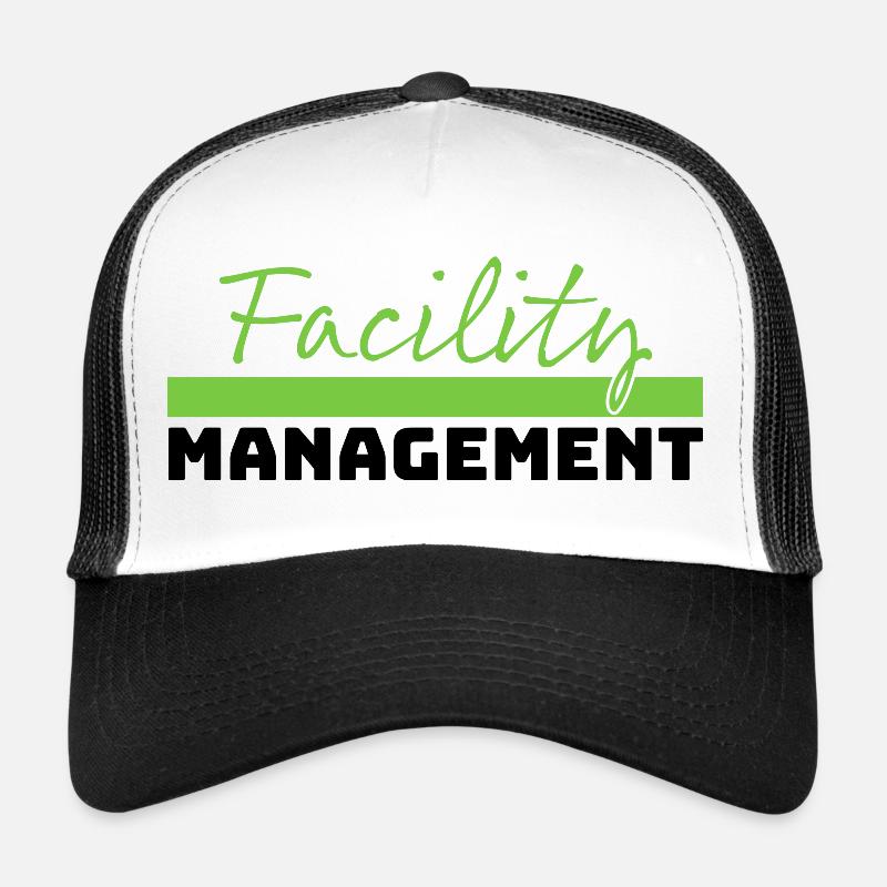 Tshirt Facility Management green schwarz Trucker Cap