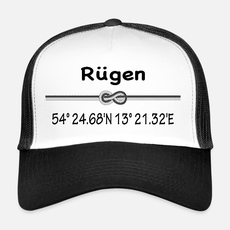 Rügen - Trucker Cap - Weiß/Schwarz