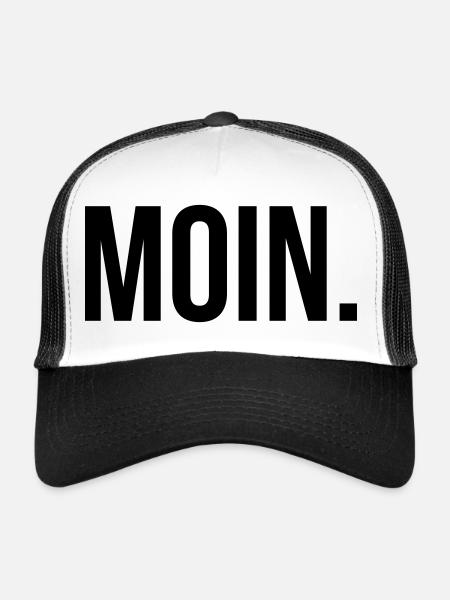 MOIN. T-shirt Amoureux de la côte nord-allemande Hambourg - Casquette trucker  - blanc/noir - Devant