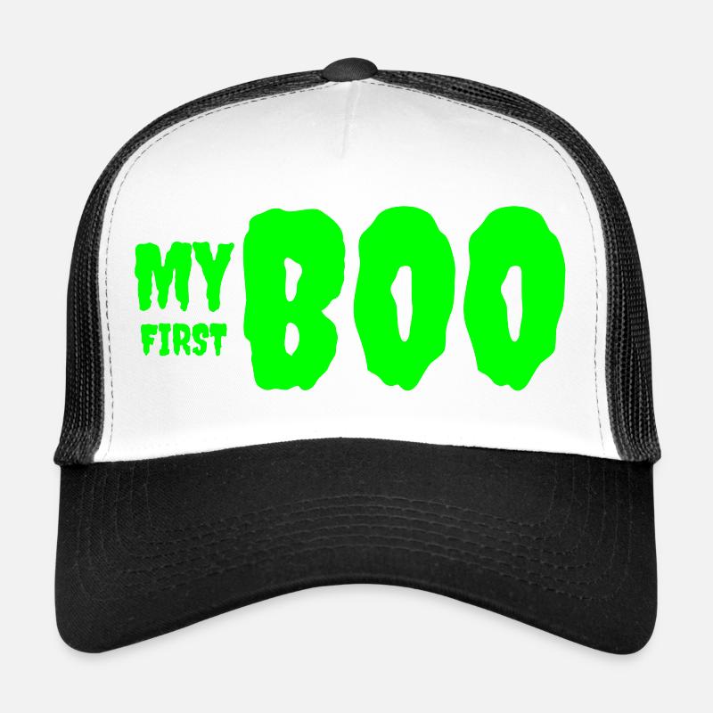 Vibrant Green Growth Typography Tee - Trucker Cap - white/black