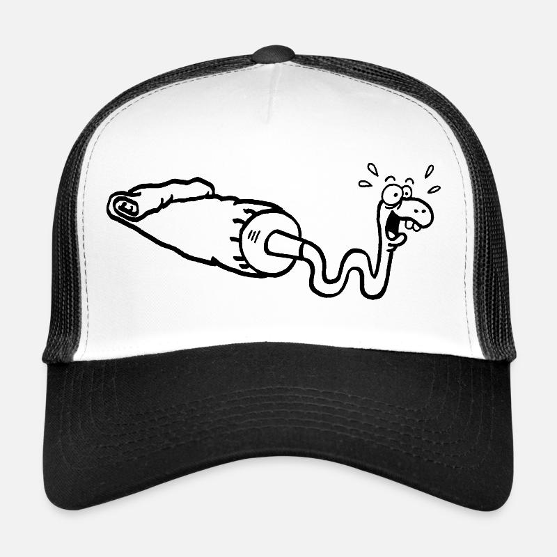 Schwarze Schlange und Gouacheröhre Trucker Cap