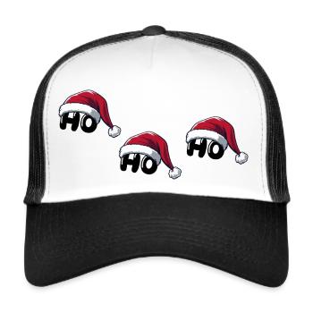 Père Noël Ho Ho Ho - Casquette trucker  - blanc/noir - Devant