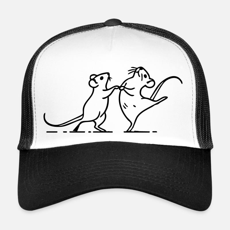 souris blanches dansantes Casquette trucker 