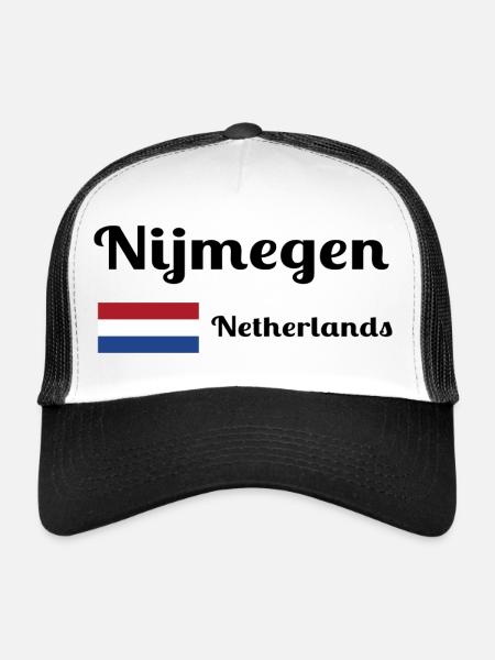 Nijmegen Netherlands - Stylish prints - Trucker Cap - white/black - Front
