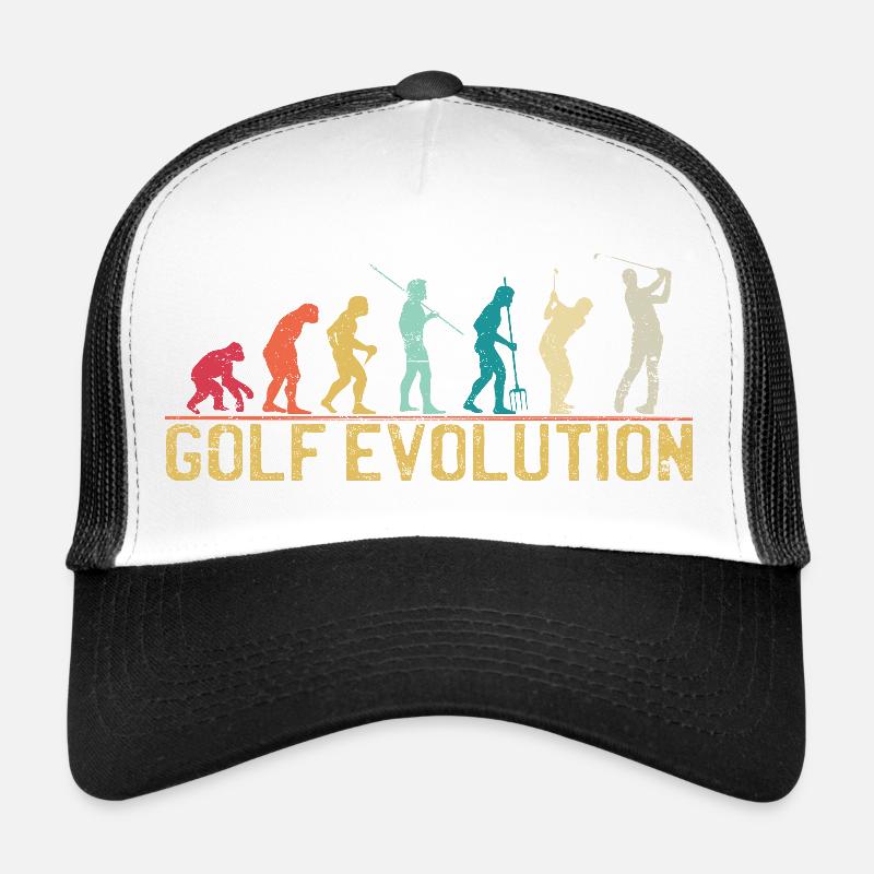 Golf Evolution Silhouette Design - Trucker Cap - Weiß/Schwarz