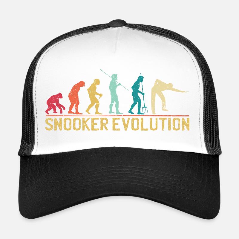 Silhouette de l'évolution du snooker Casquette trucker 