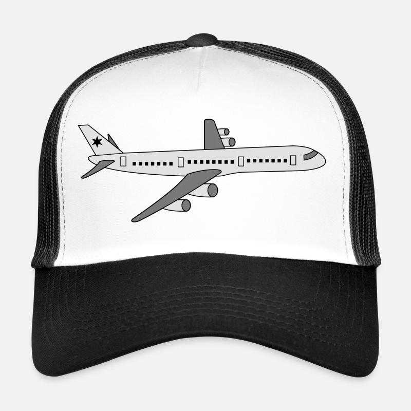 avion - Casquette trucker  - blanc/noir