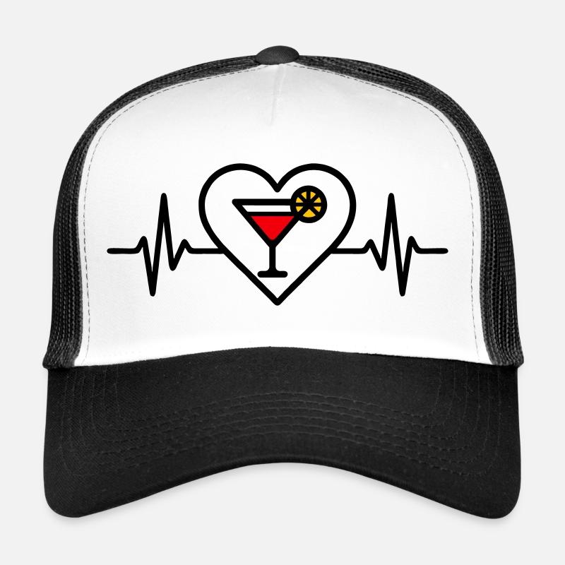 Cocktail Herz Aperitif Getränk Trucker Cap