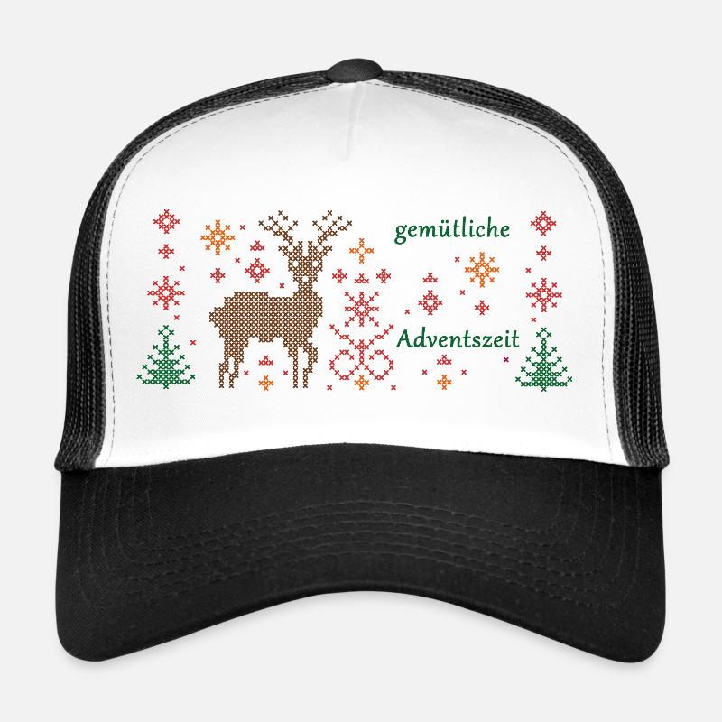 Adventszeit - Trucker Cap - Weiß/Schwarz