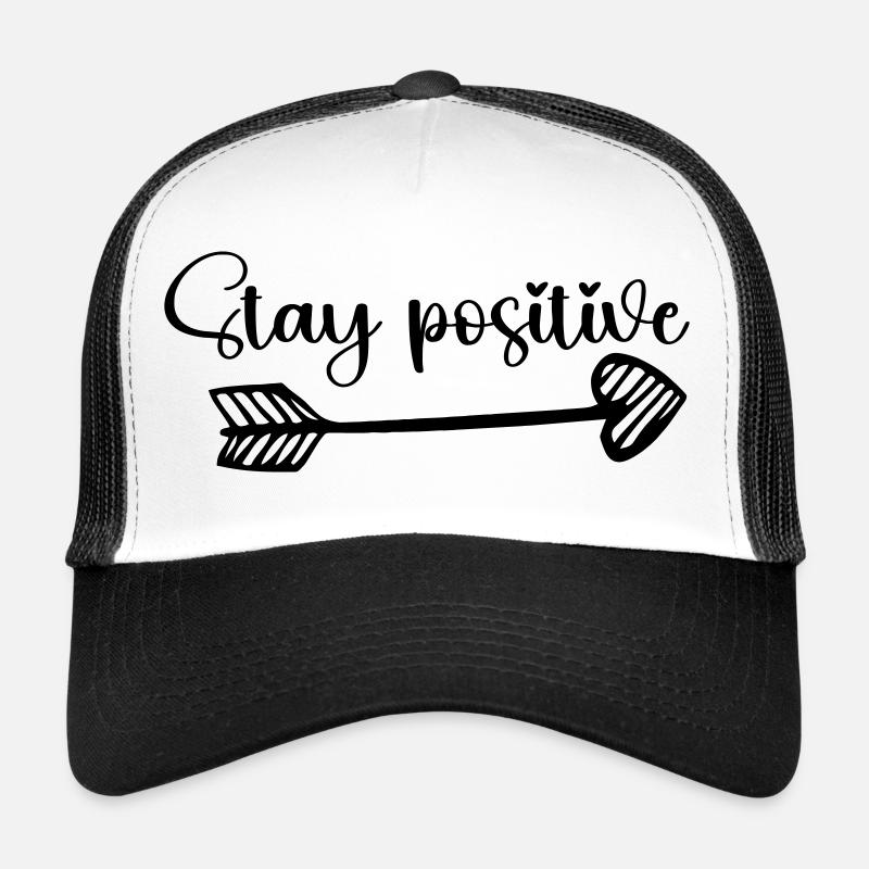 Reste positif, cœur Casquette trucker 