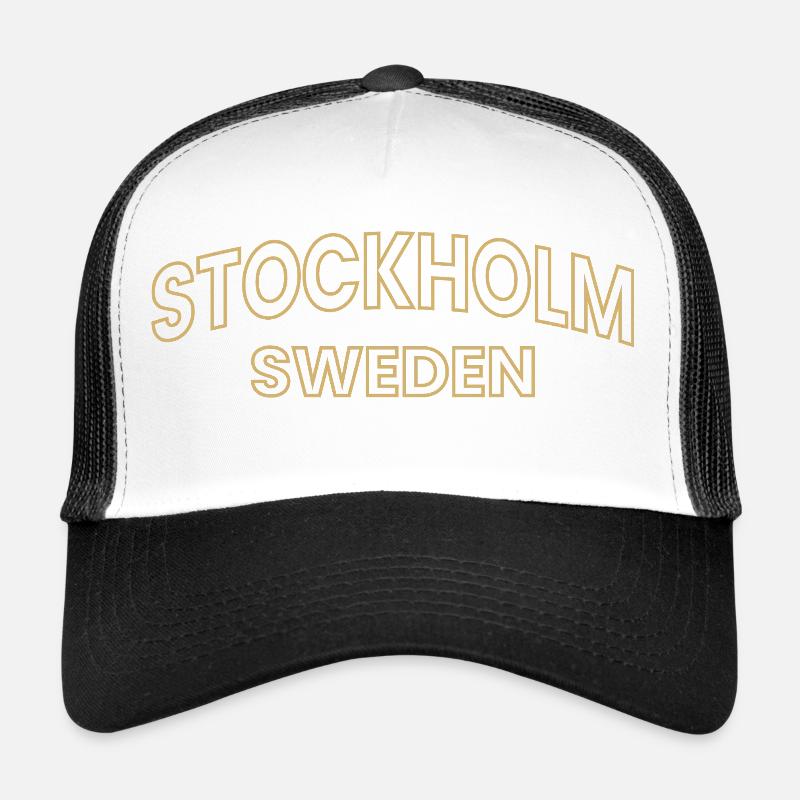 Texte du plan or de Stockholm Sweden Casquette trucker 