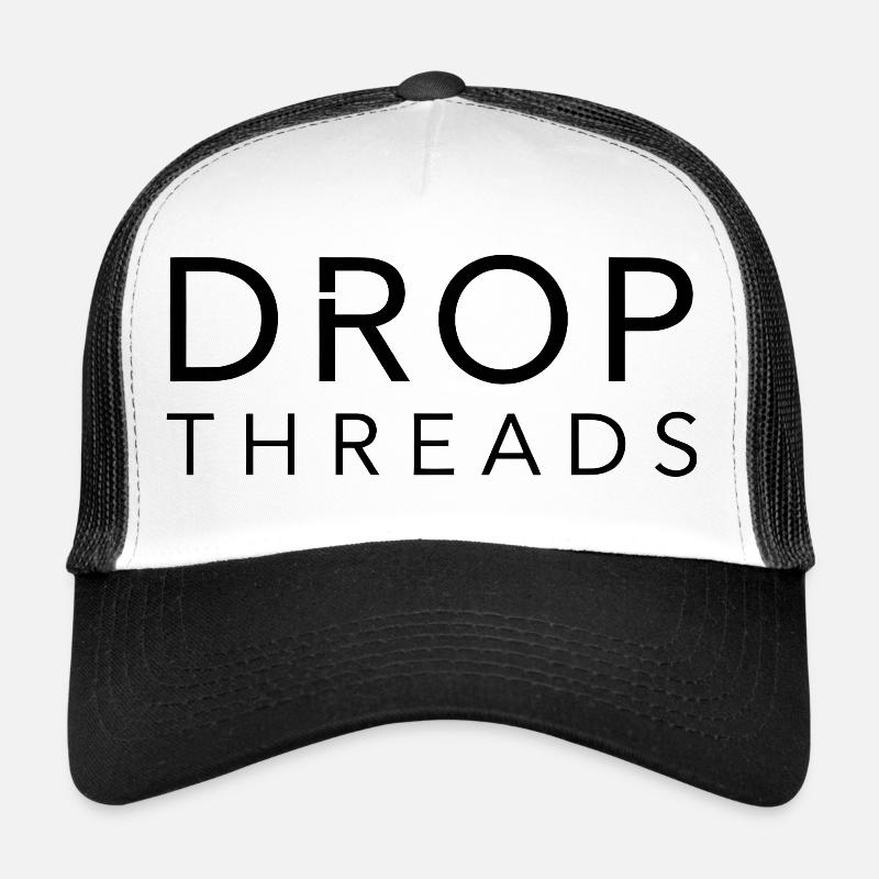 Drop Threads: Minimalist Typography Trucker Cap