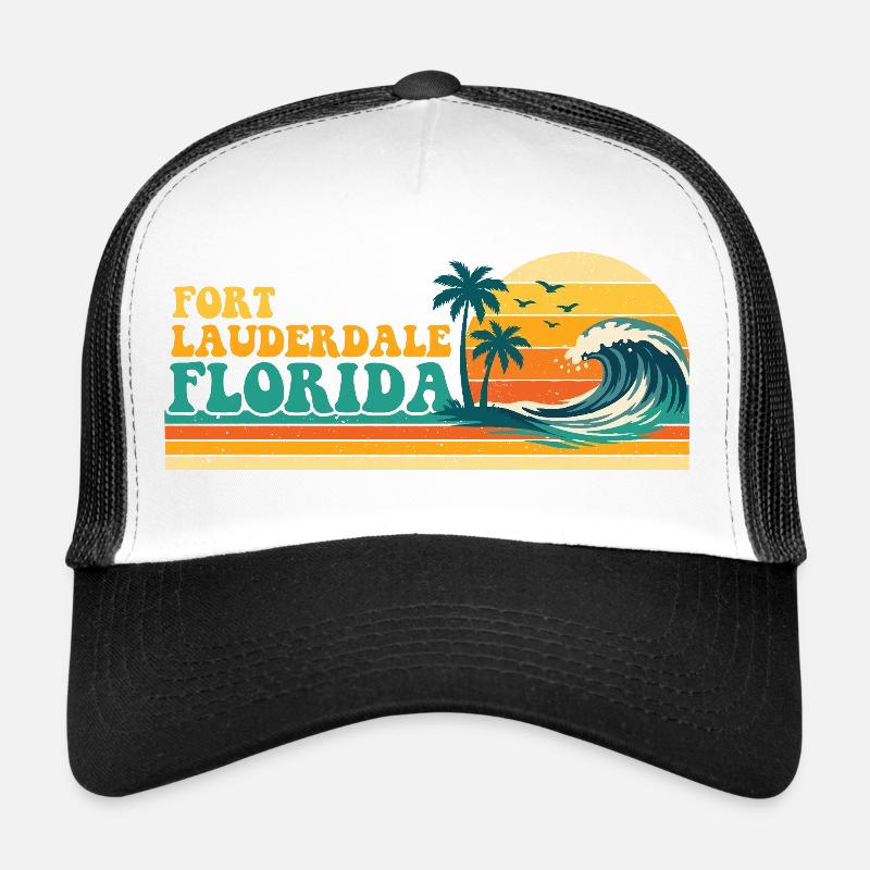 Fort Lauderdale Florida Retro Spring Break Vibe Trucker Cap
