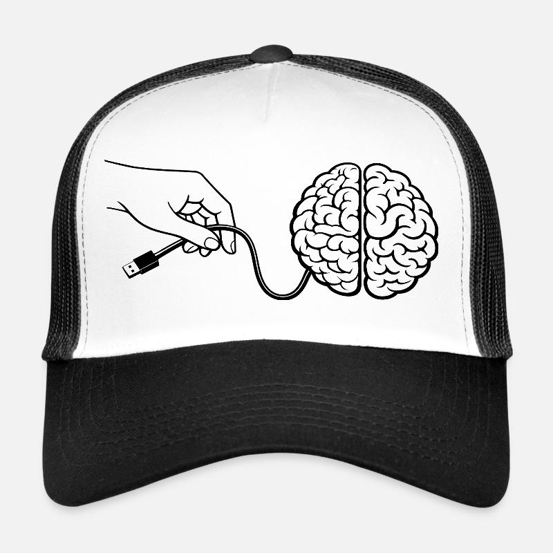 Connecteur de câble Brain Head Intelligence Intelligence artificielle Casquette trucker 