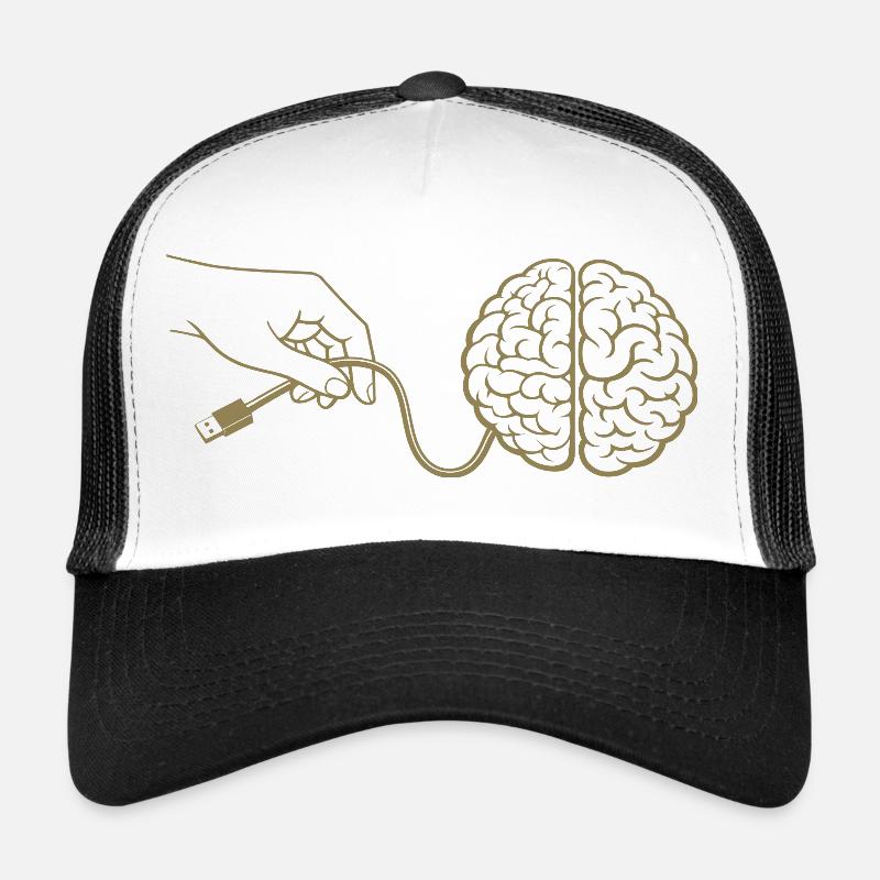 Connecteur de câble Brain Head Intelligence Intelligence artificielle Casquette trucker 