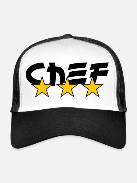 Chef - Kitchen - Cook - Trucker Cap - white/black - Front