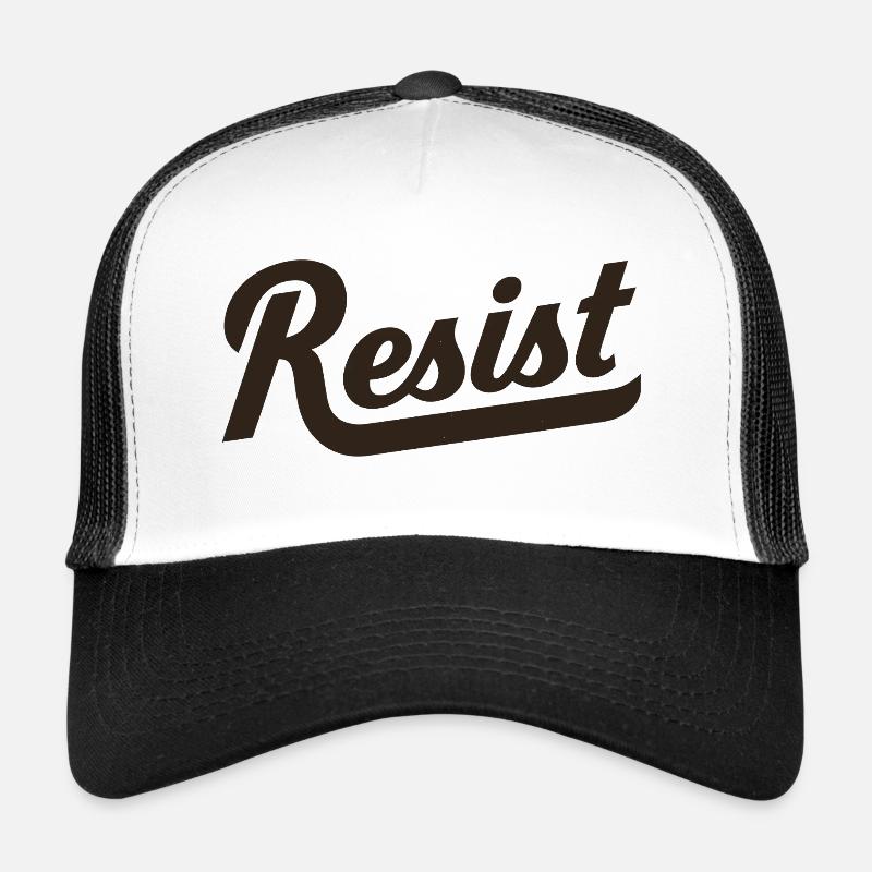 Resist lettering courageous protest Trucker Cap