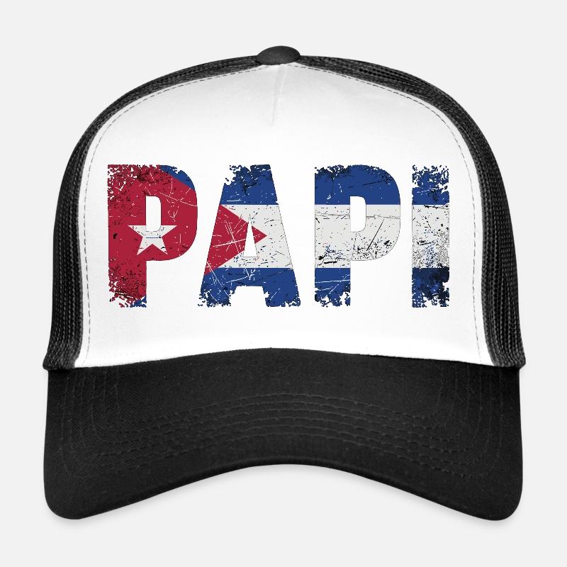 Papa Drapeau de Cuba Papa Vintage Casquette trucker 