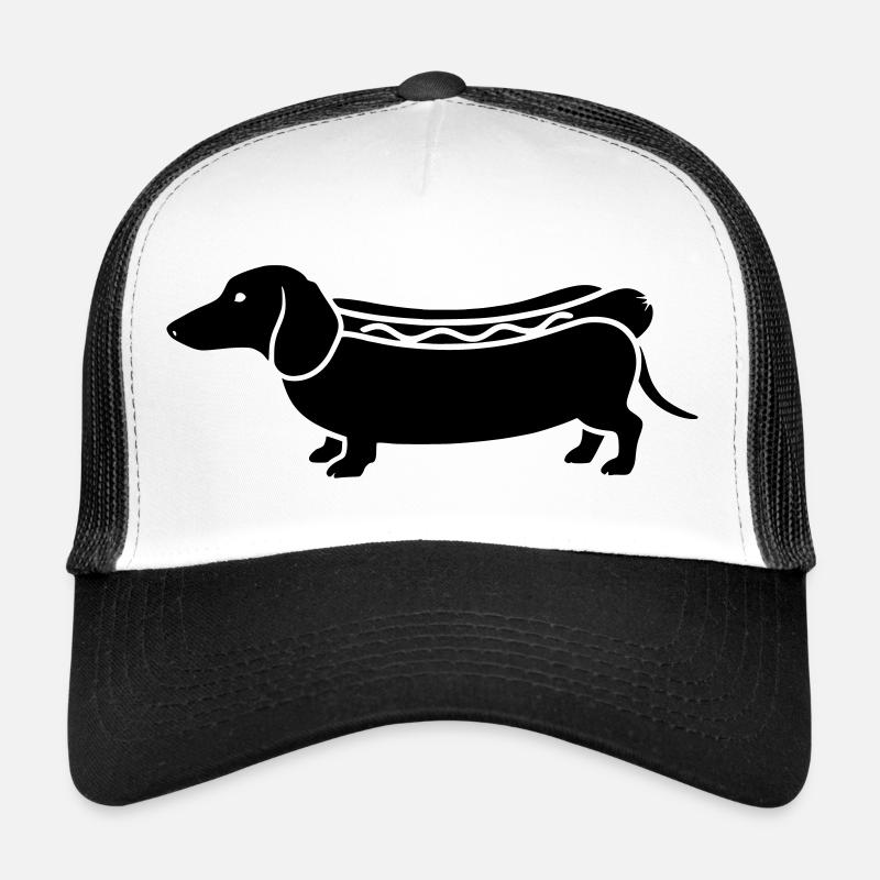 Dackel Hot Dog Wurst Silhouette Trucker Cap