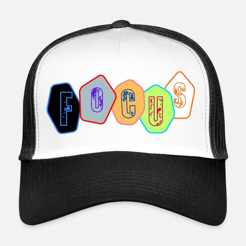 Focus en Blocs Chromés - Casquette trucker  - blanc/noir