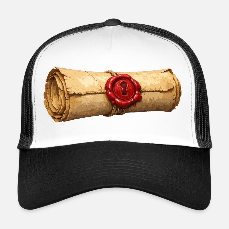 Papyrus Scroll with Red Seal Trucker Cap