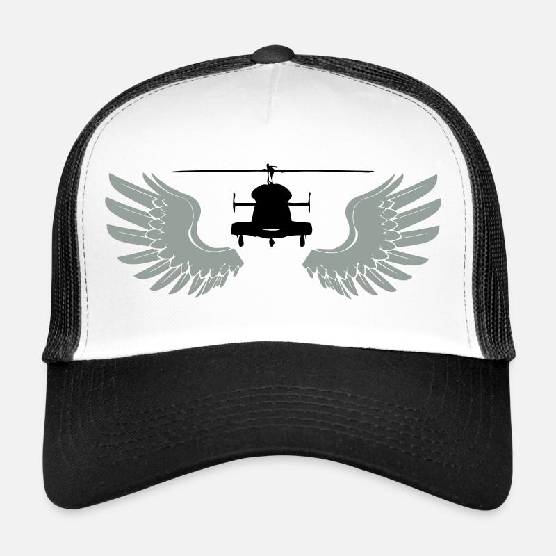 Hélicoptère avec ailes Casquette trucker 