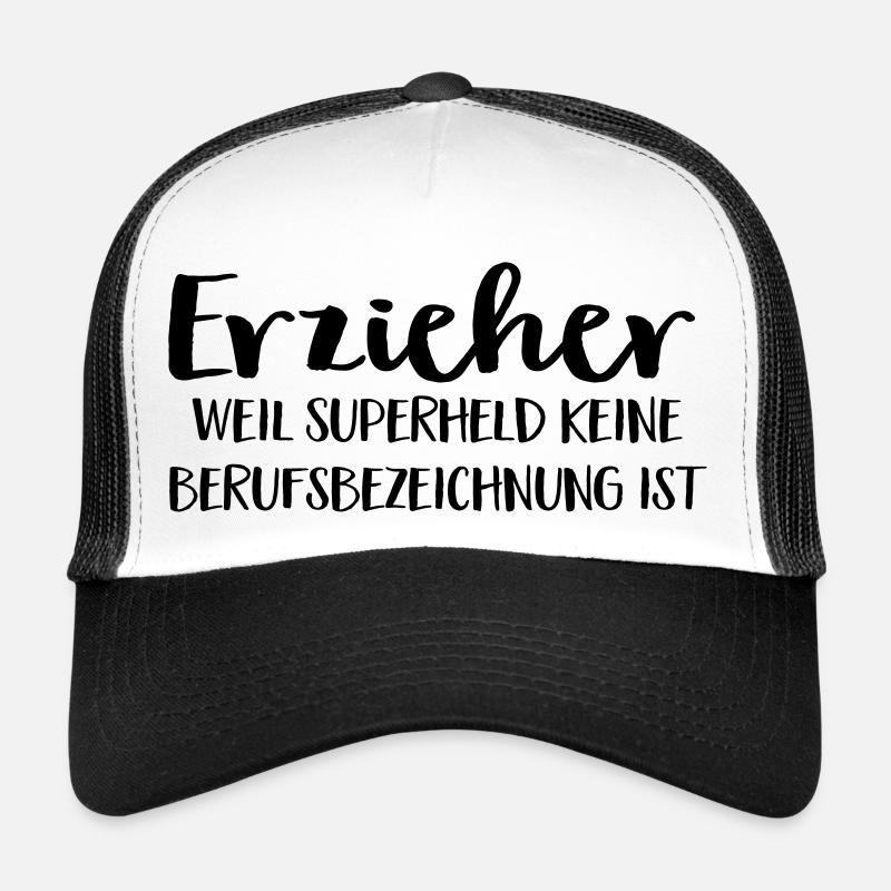 Erzieher - Trucker Cap - Weiß/Schwarz