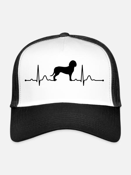 battement de coeur de Bavière Mountain Hound - Casquette trucker  - blanc/noir - Devant