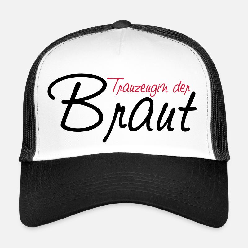 trauzeugin_der_braut - Trucker Cap - white/black