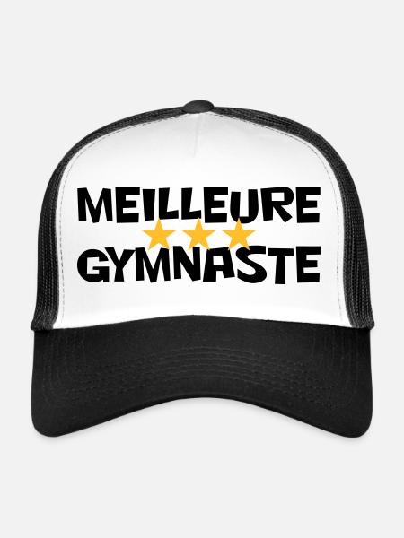 Meilleure Gymnaste - Casquette trucker  - blanc/noir - Devant