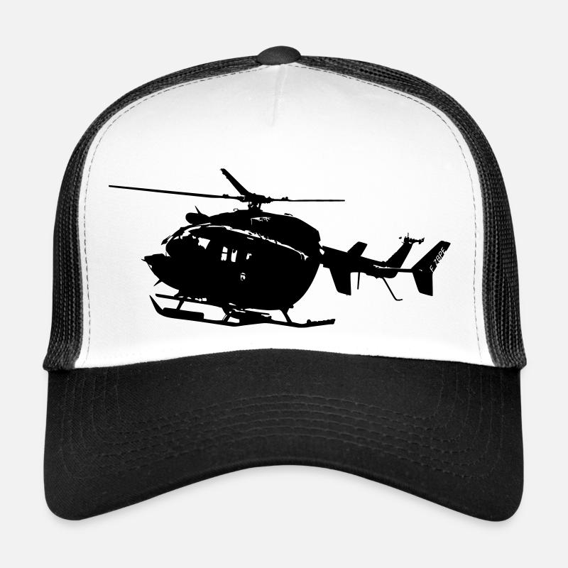Drachen Hubschrauber EC145 - Trucker Cap - Weiß/Schwarz