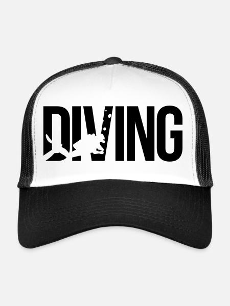 diving scuba - Trucker Cap - white/black