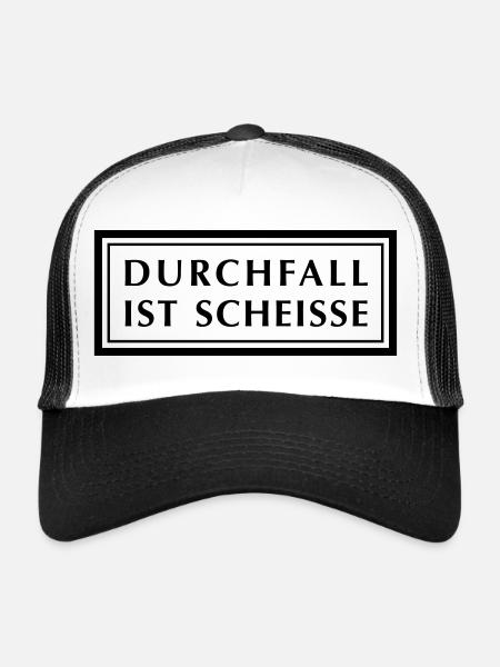 La diarrhée est la merde - Casquette trucker  - blanc/noir - Devant