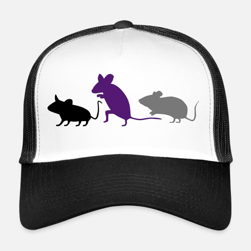 Mäuse [vec] - Trucker Cap - Weiß/Schwarz