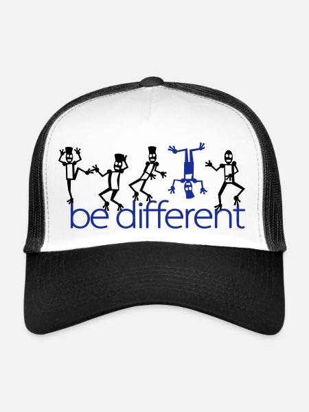 be different (2c) - Casquette trucker  - blanc/noir - Devant