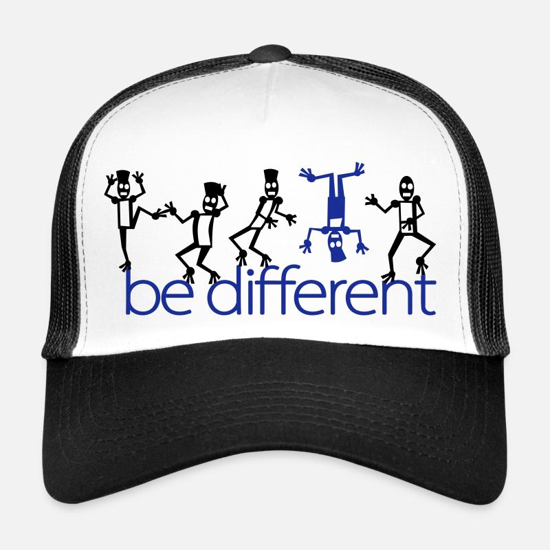 be different (2c) - Casquette trucker  - blanc/noir