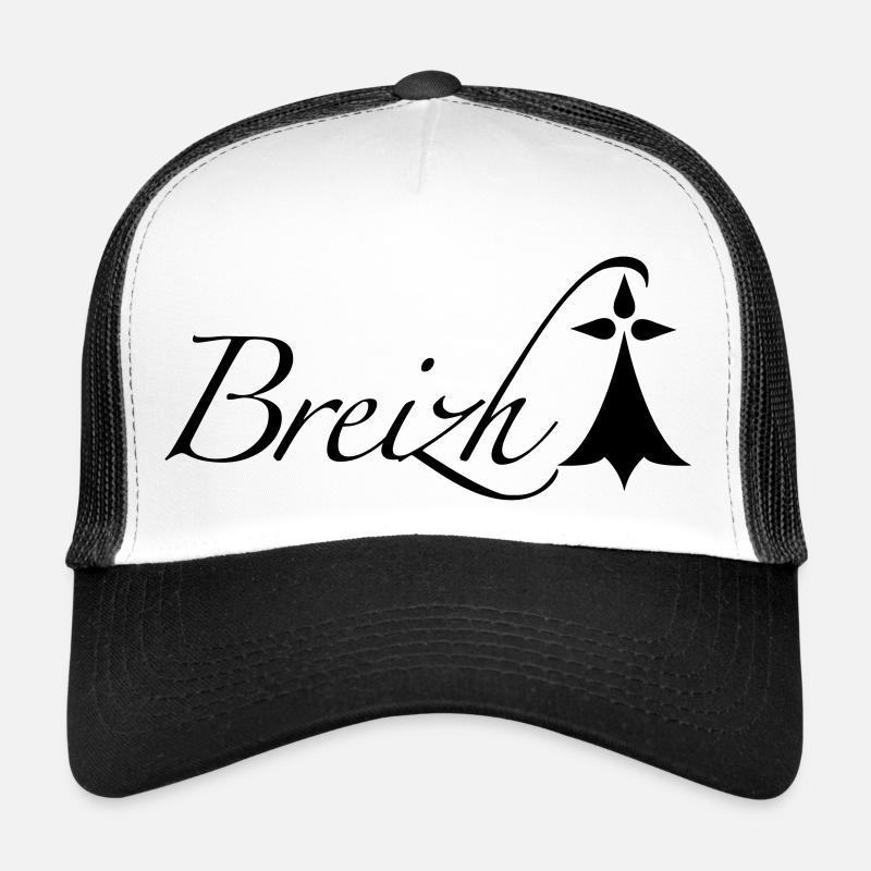 Breizh Bretagne - Casquette trucker  - blanc/noir