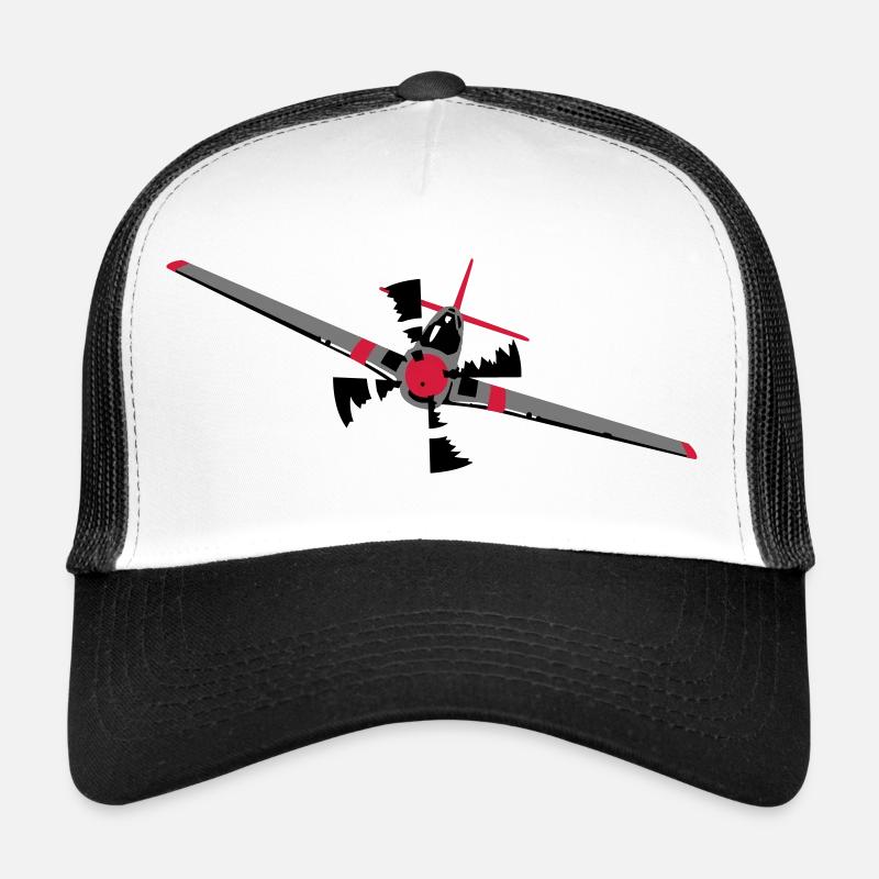 Flugzeug - Trucker Cap - Weiß/Schwarz