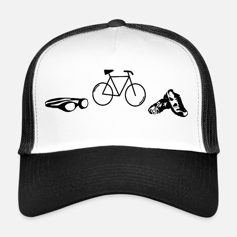 instrument triathlète - Casquette trucker  - blanc/noir