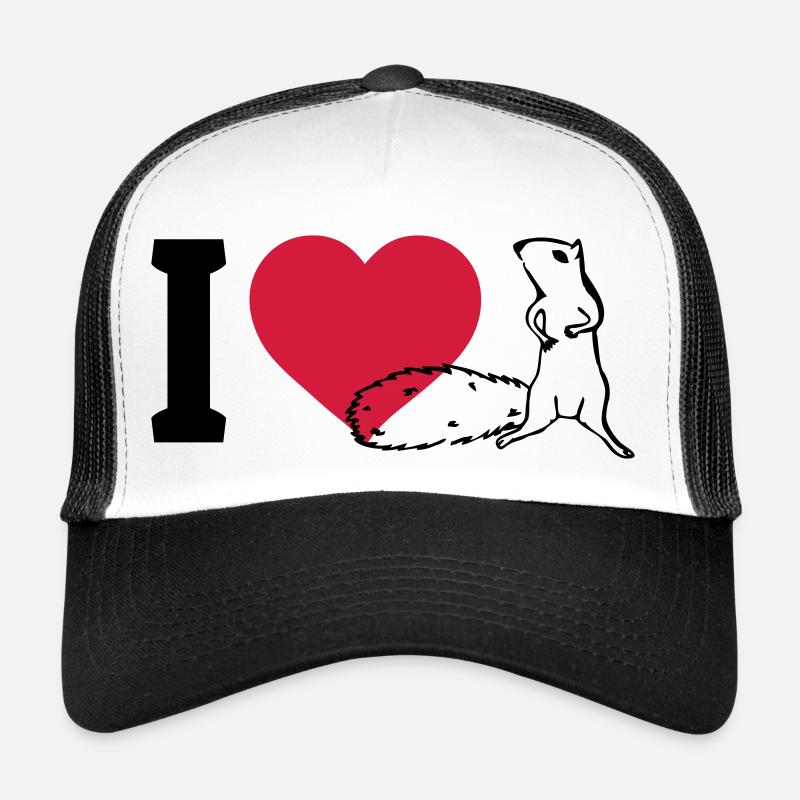 I love Squirrels j'aime les écureuils Casquette trucker 