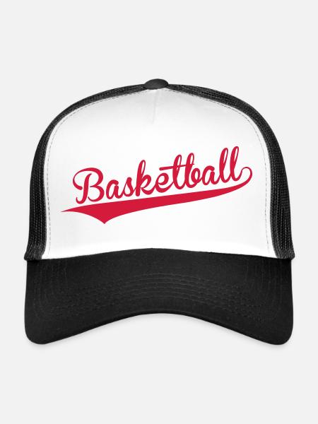 Basketball - Basket Ball - Game - Sport - Player - Casquette trucker  - blanc/noir - Devant