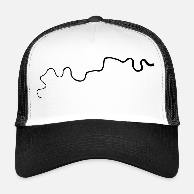 River Thames Drawing - Trucker Cap - white/black