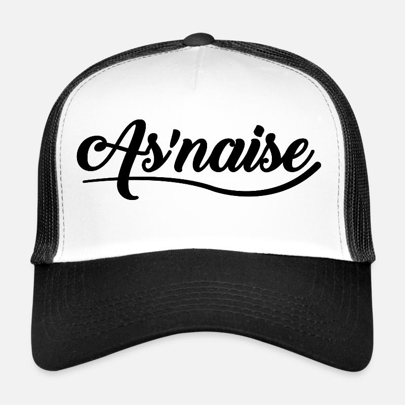 Asnaise - Casquette trucker - blanc/noir