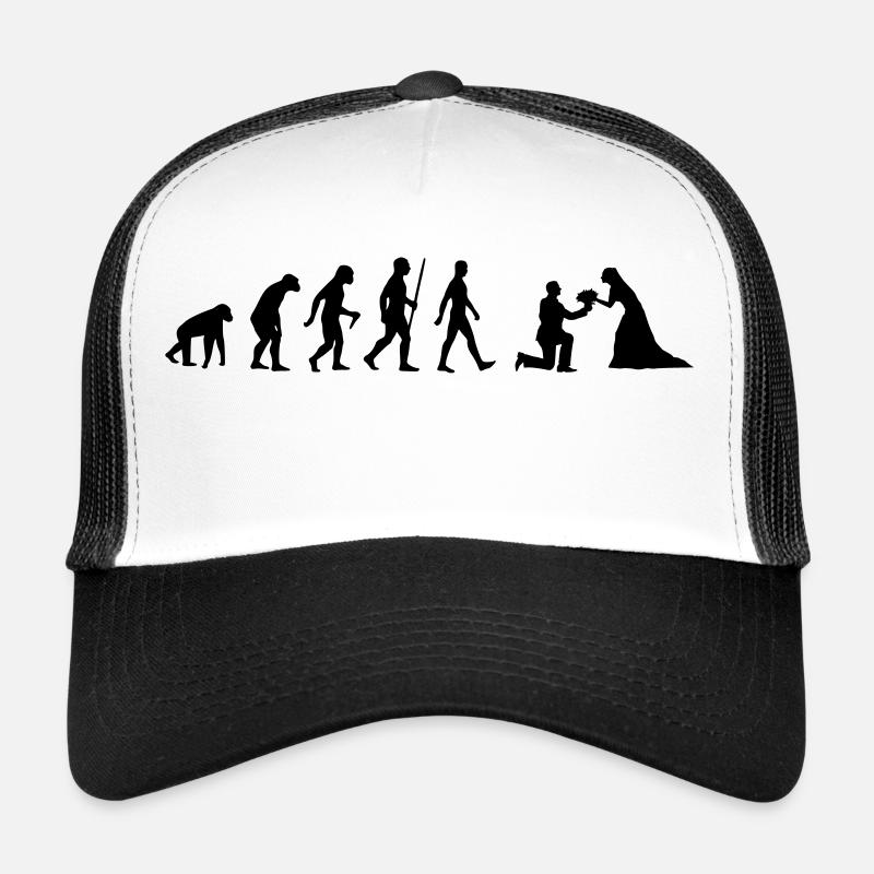 Evolution mariée et le marié mariée proposition de mariage Casquette trucker 