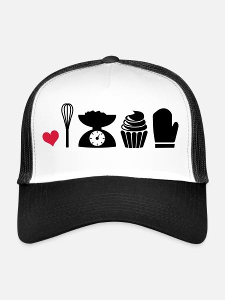 faire cuire au four - Casquette trucker  - blanc/noir - Devant